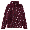 Mädchen Fleecejacke mit Leo-Muster dunkelrot