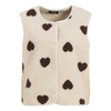 Damen Teddyweste mit Knopfleiste cremeweiss