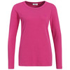 Damen Langarmshirt aus Feinripp pink