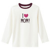 Kinder Langarmshirt mit Flock-Print creme / dunkellila