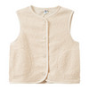 Teddy-gilet voor meisjes met knoopsluiting beige
