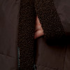 Damen Steppmantel mit Teddy-Details