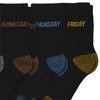 5 Paar Jungen Socken mit Wochentag-Schriftzug