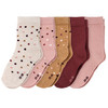 5 Paar Mädchen Socken mit Punkten