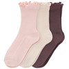 3 Paar Baby Socken mit feiner Rippstruktur