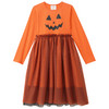 Mädchen Halloween-Kleid mit Tüll orange