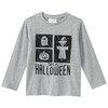 Kinder Langarmshirt im Halloween-Look grau