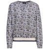 Damen Bluse mit Allover-Print creme / braun / blau