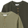 2 Baby Langarmshirts aus Waffel-Piqué