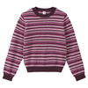 Mädchen Strickpullover mit Allover-Muster dunkellila