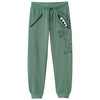 Jungen Jogginghose mit Dino-Motiv oliv