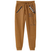 Jungen Jogginghose mit Dino-Motiv braun