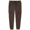 Jungen Jogginghose mit Cargotaschen dunkelbraun