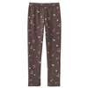 Mädchen Thermo-Leggings mit Blümchen allover dunkelbraun