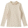 Mädchen Langarmshirt mit Rippstruktur creme