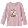 Mädchen Langarmshirt mit Pailletten rosa