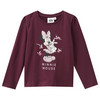Minnie Mouse-shirt met lange mouwen donkerrood