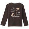 Jungen Langarmshirt mit Waffelstruktur dunkelbraun