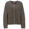 Damesvest van wol donkerbruin