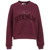 Dames-sweatshirt in effen kleur donkerrood