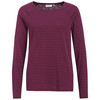 Dames-T-shirt met lange mouwen, gestreept