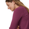 Dames-T-shirt met lange mouwen, gestreept