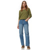 Dames-T-shirt met lange mouwen, gestreept