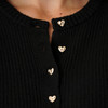Damen Strickjacke mit Herzknöpfen