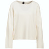 Damen Strickpullover in Unifarben cremeweiss
