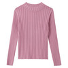 Mädchen Langarmshirt mit Rippstruktur rosa