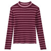 Mädchen Langarmshirt mit Rippstruktur dunkelrot
