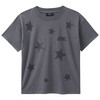 Mädchen T-Shirt mit Glitzer-Prints dunkelgrau