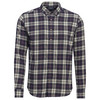 Herren Flanellhemd in Modern Fit beige / dunkellila
