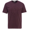 Herren T-Shirt mit 3D-Prägung dunkelrot