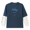 Jungen Langarmshirt im Layer-Look dunkelblau