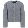 Damen Teddyjacke mit Knopfleiste