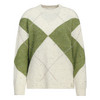 Damen Strickpullover mit Rautenmuster grün