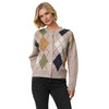 Damen Strickjacke mit Rautenmuster