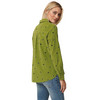 Damen Cordbluse mit floraler Stickerei