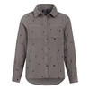 Damen Cordbluse mit floraler Stickerei hellbraun