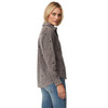 Damen Cordbluse mit floraler Stickerei