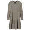 Damen Cord-Kleid mit Stickereien hellbraun