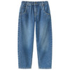 Jongensjeans met barrel-pasvorm en used-was