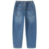 Jongensjeans met barrel-pasvorm en used-was