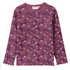 Mädchen Langarmshirt mit Allover-Muster beere