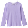 Mädchen Langarmshirt in Rippstruktur helllila