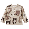 Baby Langarmshirt aus weichem Fleece beige