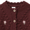 Mädchen Strickjacke mit Blumen-Stickerei