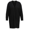 Damen Long-Strickjacke aus Glattstrick schwarz