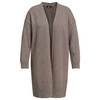 Damen Long-Strickjacke aus Glattstrick hellbraun